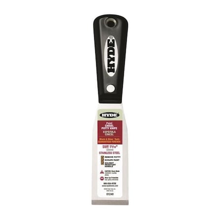 Hyde 1.312 in. Stainless Steel Stiff Putty Knife 1914167